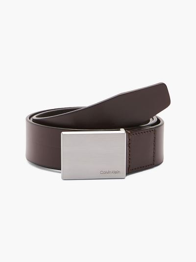 Calvin Klein Táskák & Kiegészítők HU092186 | Calvin Klein Bőr Plaque Férfi Öv Kávé